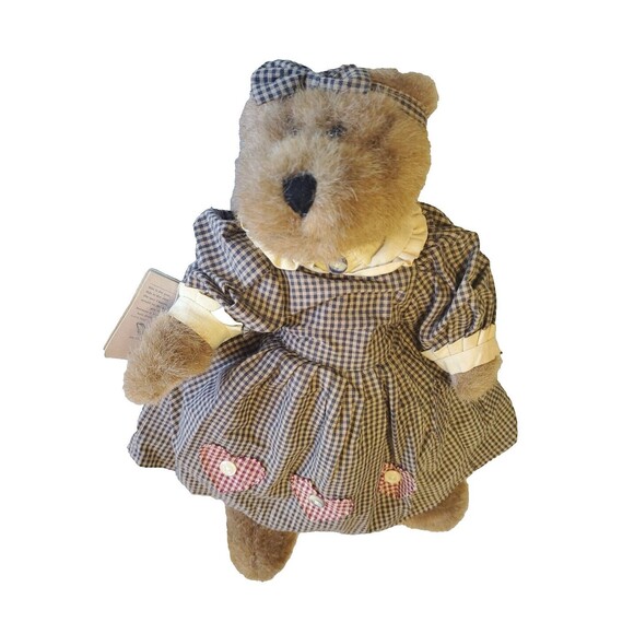 Boyds Bears 14" J.B. Bean Series 1995 "Emma" Bear Brown  Fur Plush Bear - Picture 5 of 14